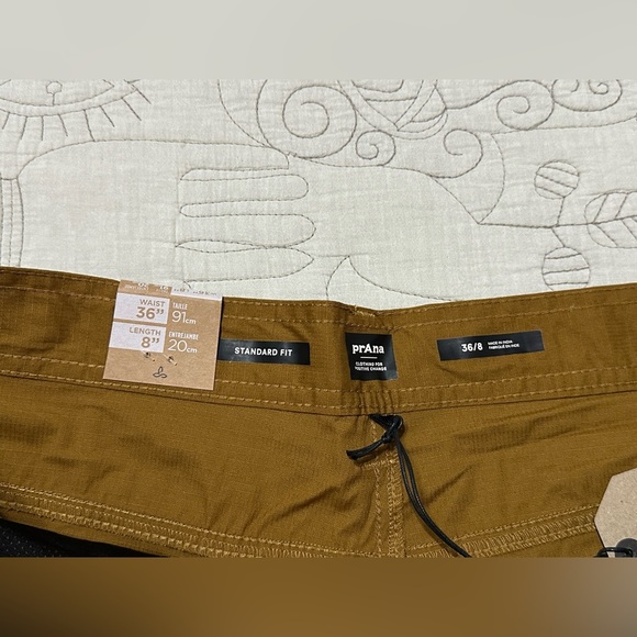 NWT Prana Men’s Double Peak Short Sz 36 8” inseam Antique Bronze UPF 50+ - Picture 6 of 7